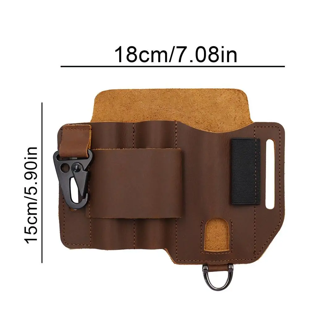 Étui Ceinture Pour Lampe Torche 12-17 Cm - Housse Robuste Nylon, Velcro + Bouton, Avec Mousqueton S - Randonnée, Camping, Chasse - 8