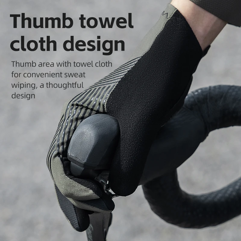 ROCKBROS Full Finger Cycling Gloves Breathable Non-slip Touch Screen Gloves Men Outdoor Sports MTB Road Bicycle Cycling cycling gloves sport gloves sports half finger gloves