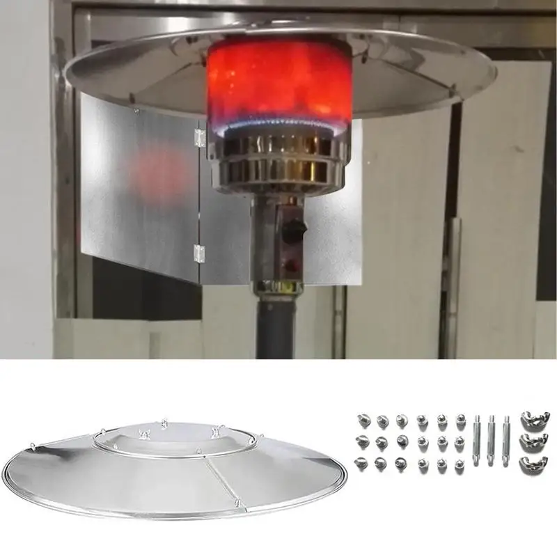 Patio Heater Reflector Shield Sturdy Propane Heat Reflector Shield Top For Outdoor Heaters Outdoor Heat Reflector Shield For
