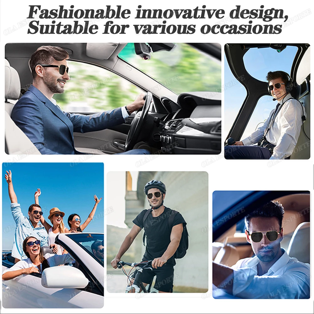 Newest 130+ Languages Smart Glasses AI Real-time Translation Glasses Wireless Bluetooth Music Built-in Mic & Speakers Sunglasses