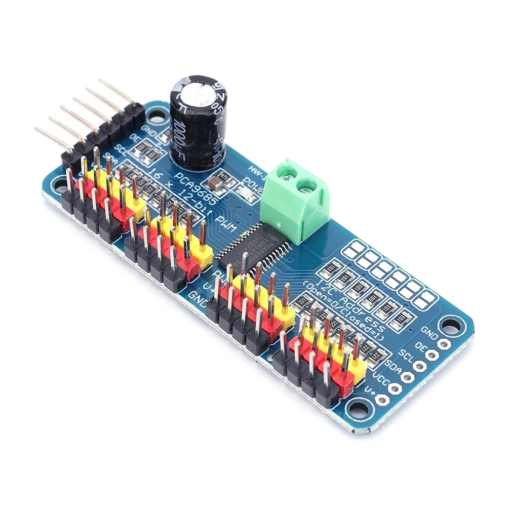 PCA9685 PWM Servo Motor Driver Board - 16 Channel 12-Bit IIC Interface Controller (1-10PCS)