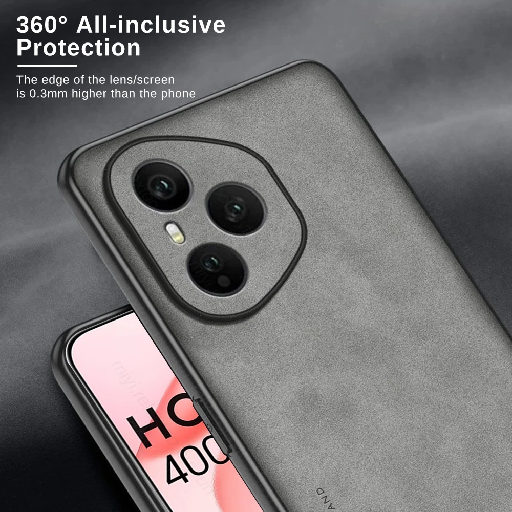 For Honor 400 Pro Sheepskin Matte Hard Back Case with Camera Protection and Shockproof Soft Frame Cover