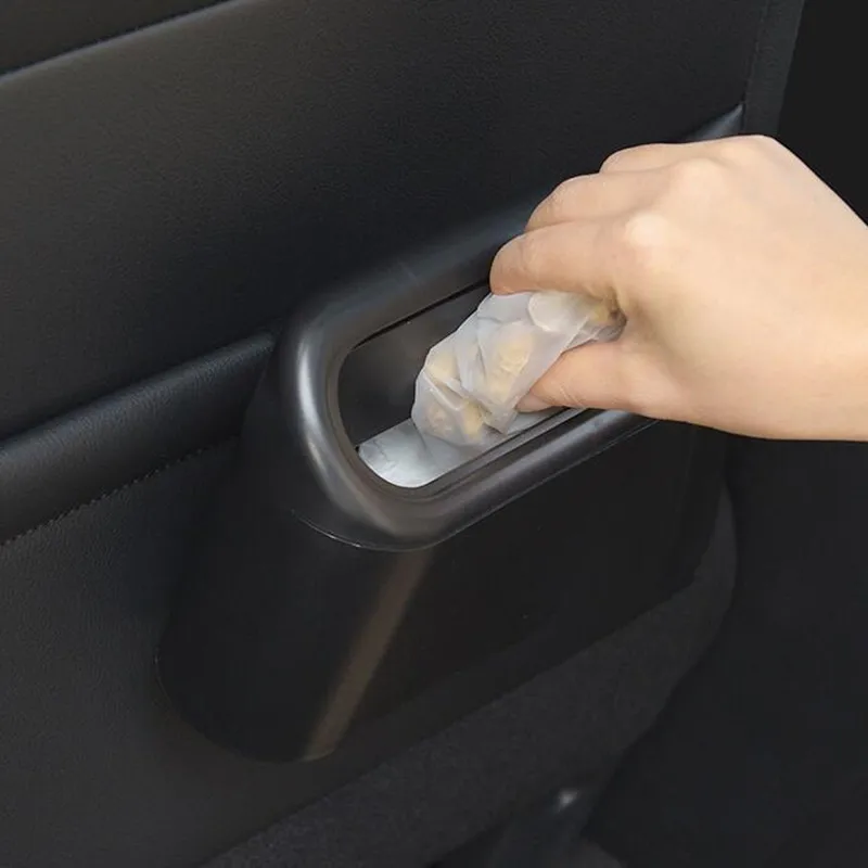 Universal Hanging Car Trash Can Garbage Can for Mercedes Benz A200 A180 B180 B200 CLA GLA AMG A B C E S Class CLS GLK CLK SLK