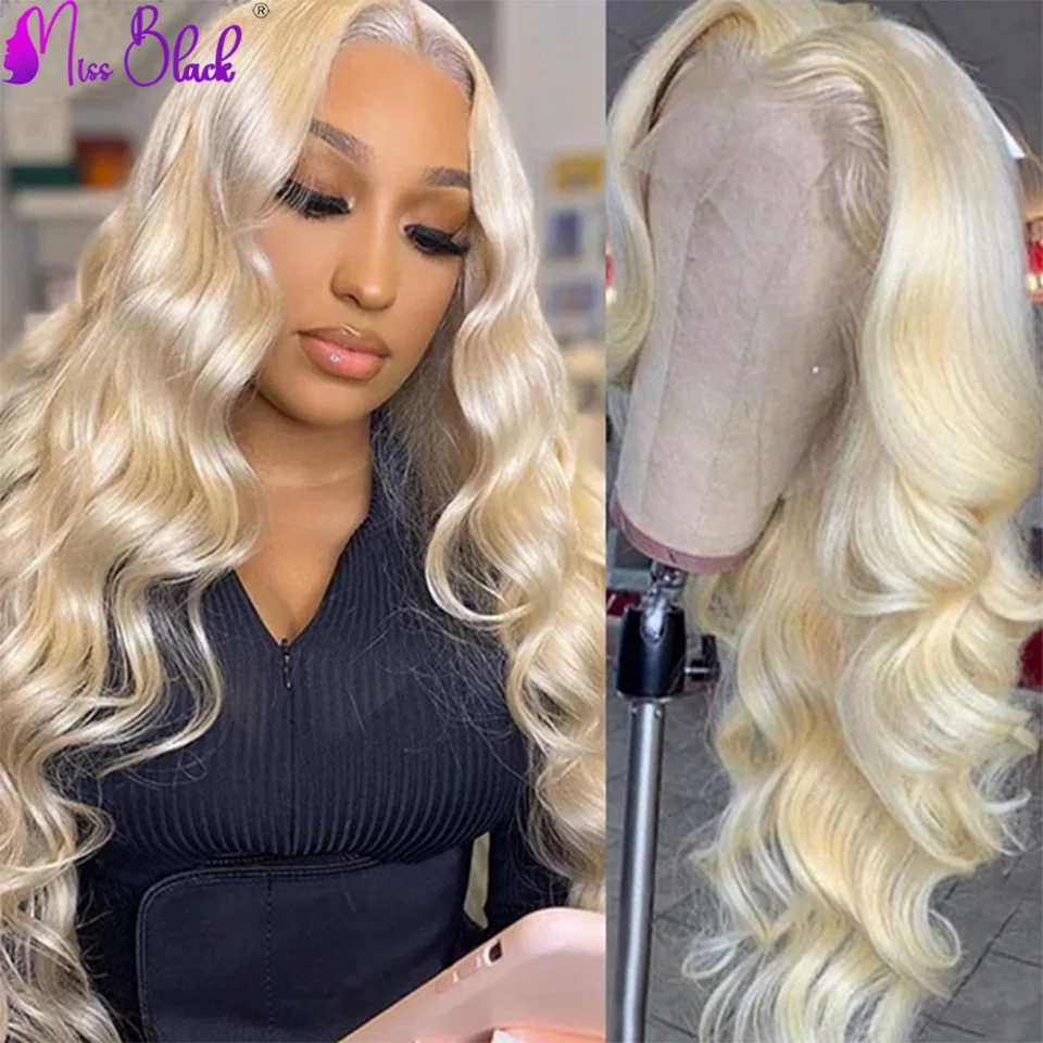 

613 Blonde Body Wave 13x4 Transparent HD Lace Front Wig Brazilian Remy Human Hair Frontal Wig For Fashion Women Pre-plucked Hair