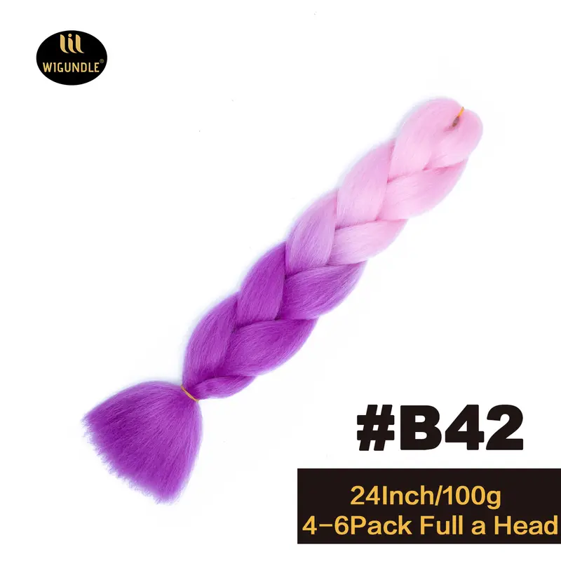 Long 24Inch Jumbo Braid Extensions Cos Synthetic Braiding Hair Afro Ombre Color Kanekalon Hair for Children/Women Braid - Image 14