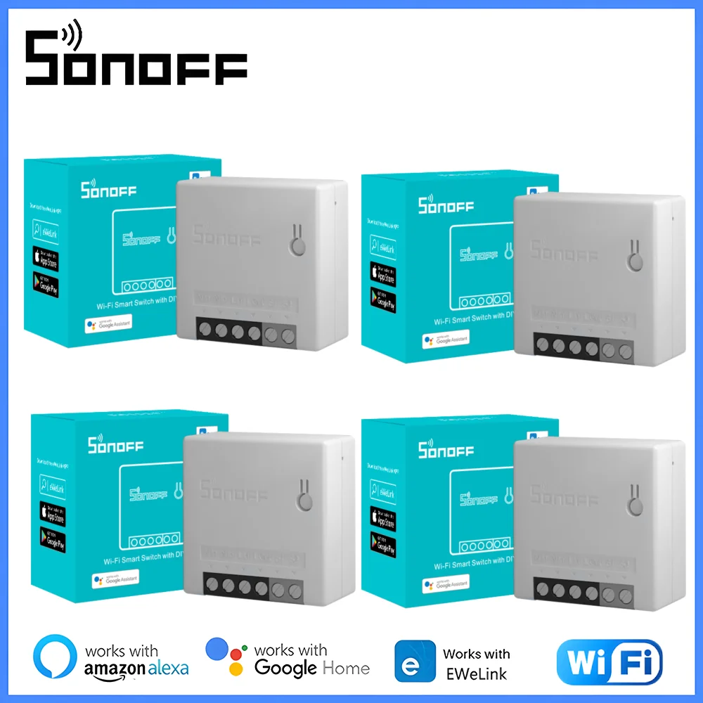 

SONOFF R2 Wifi Mini Switch Timer Wireless Switches Smart Automation Support eWelink Alexa Google Home Remote/Voice Control