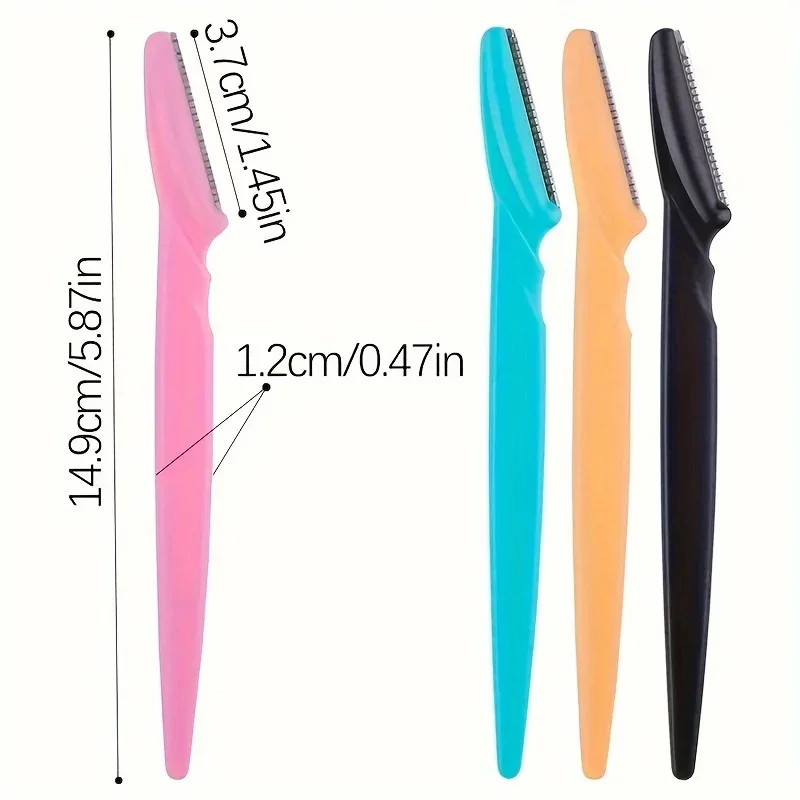 Eyebrow Trimmer Set Eyebrow Trimmer Eyebrow Razor Set Eyebrow Razor Facial Hair Remover Hair Remover Multi Tool Facial Hair Removal Tool Easy Grip Handle Multifunction Eyebrow Razor Kit Precise Trimming Shaping 5/6/12Pcs