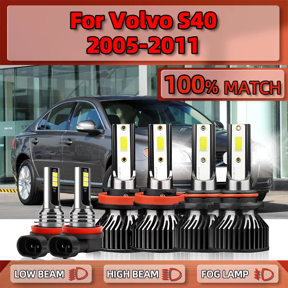 

60000LM LED Headlight Bulbs 360W Auto Headlamp 6000K Auto Fog Lamp 12V For Volvo S40 2005 2006 2007 2008 2009 2010 2011