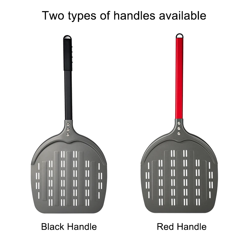Description Picture 5 of itemPizzAtHome 12 Inch Apple Shape Perforated Pizza Peel Pizza Shovel Aluminum Hard Coating Pizza Peel Paddle Short Pizza Tool