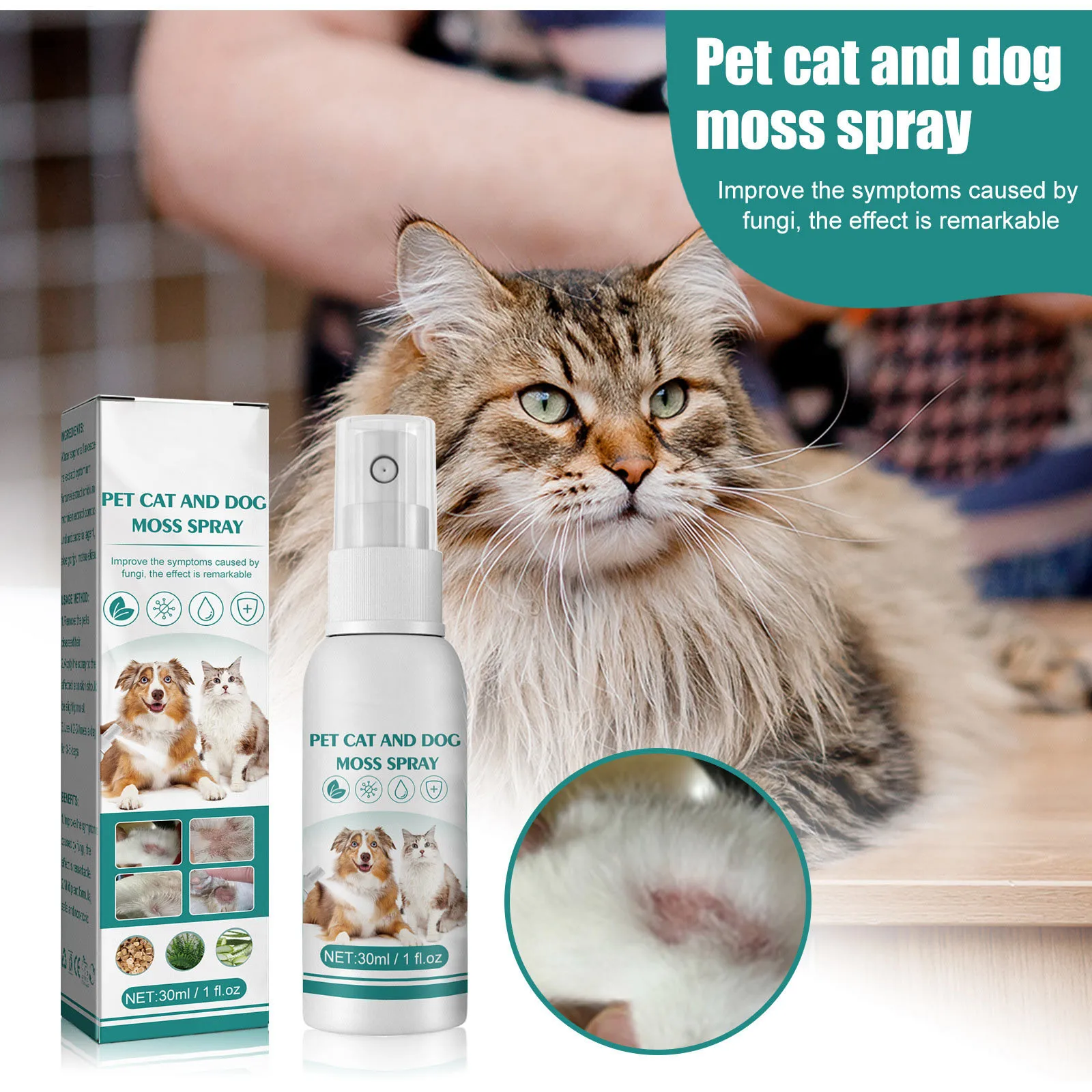30ml Pets Anti-Itch Relief Spray Skin Care For Dogs Cat Itchy Sensitive