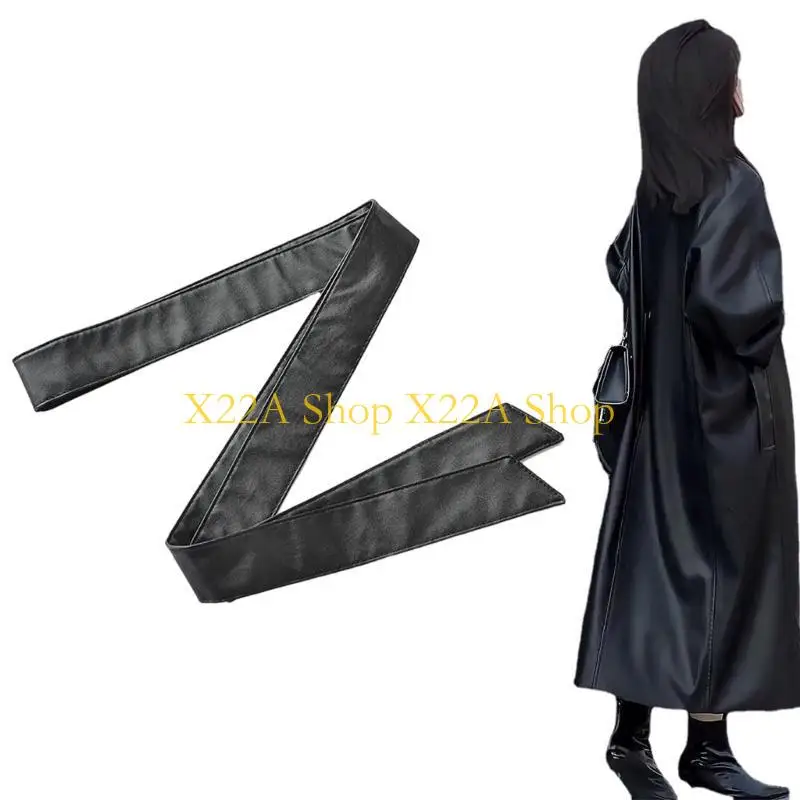 Einzigartige Frauen PU -Gürtel Dekoration Down Jacke Gürtel Ersatzmantel Tailelgürtelband – Detail 1