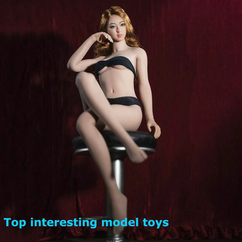 

TBLeague PLSB2021-S46/S47 Non-removable/Detachable Feet Female Seamless Doll Small Breast Body Fit Suntan/pale 1/6 Head Model