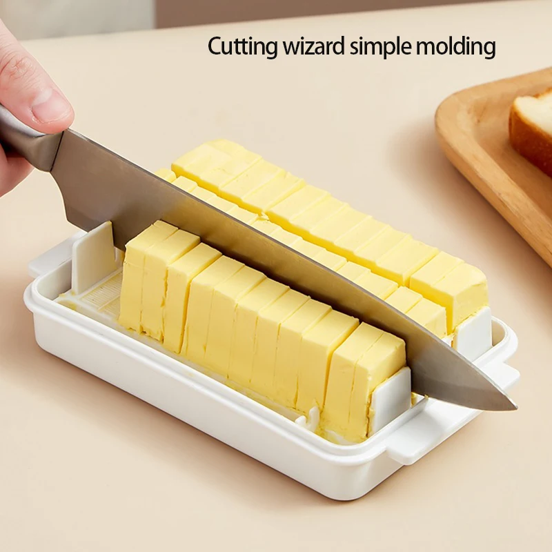 Covered Butter Cutting Storage Box Refrigerator Cheese Baking Storage Fresh Baking Butter Knife Cutter Convenient butter storage box