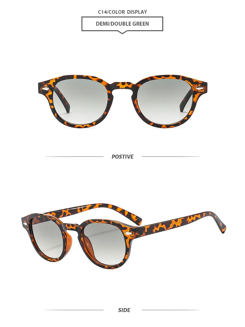 Neue mehrfarbige Retro-Sonnenbrille mit kleinem Rahmen, grenzüberschreitende europäische und amerikanische Sonnenbrille, vielseitig einsetzbar mit Metallscharnier – Detail 18