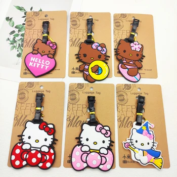 Sanrio Luggage Label Girls Travel Luggage Tag Hello Kitty Suitcase ID Address Holder Baggage Boarding Portable Suitcase Ticket 1