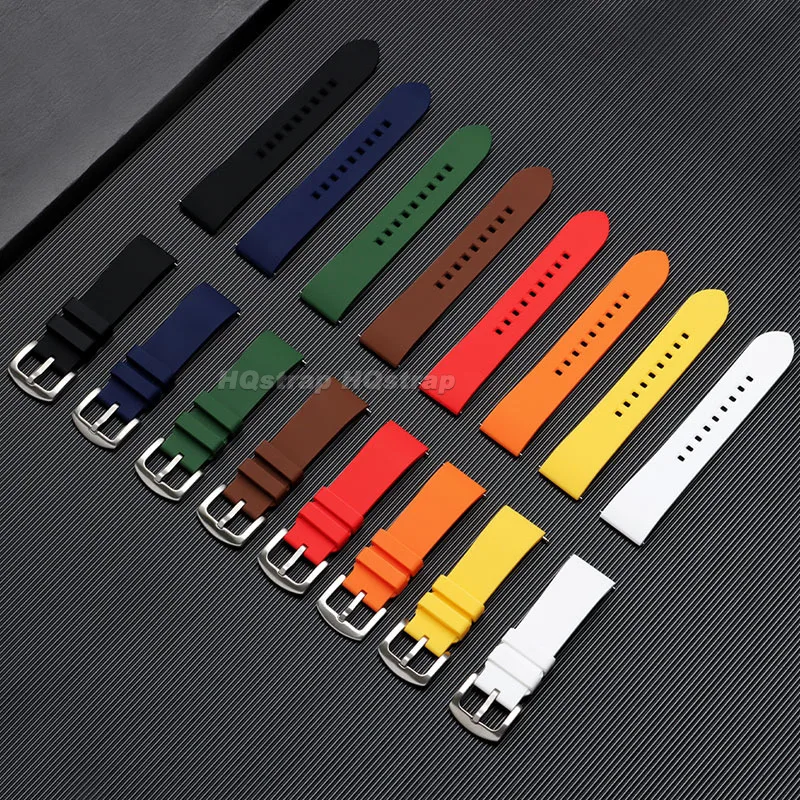 Durable Silicone Waterproof Watch Strap with Quick Release - Versatile Sizes