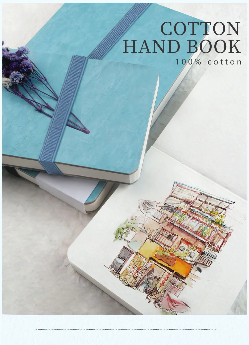 POTENTATE Blue Color Watercolor Journal cover