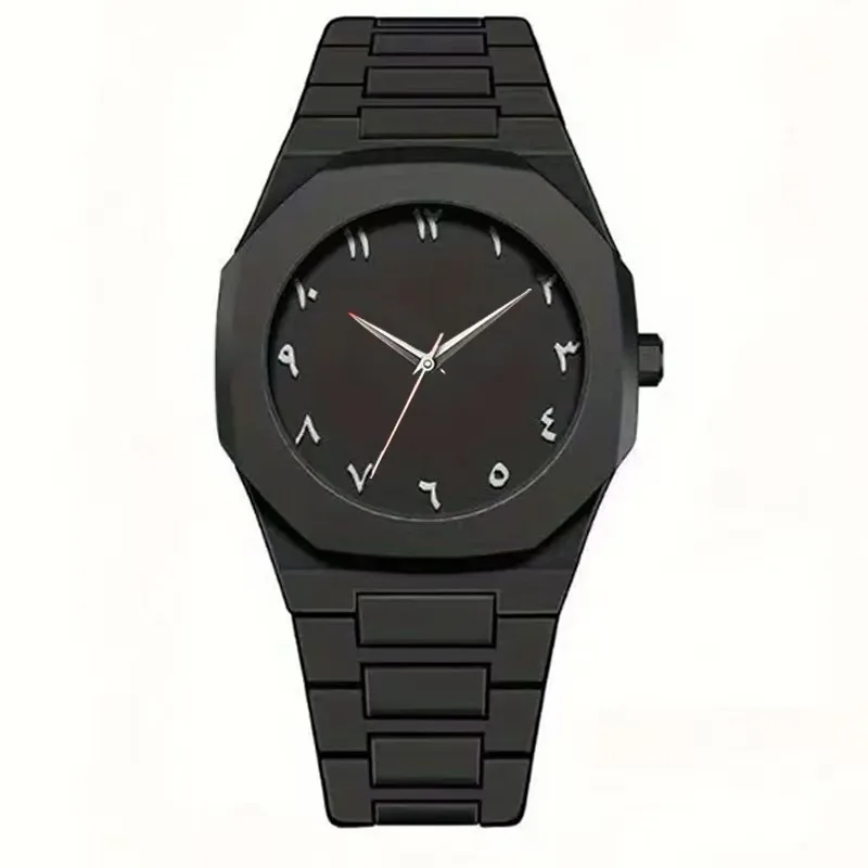 Men's Watch Premium Black Coated Plastic Men's Quartz Watch