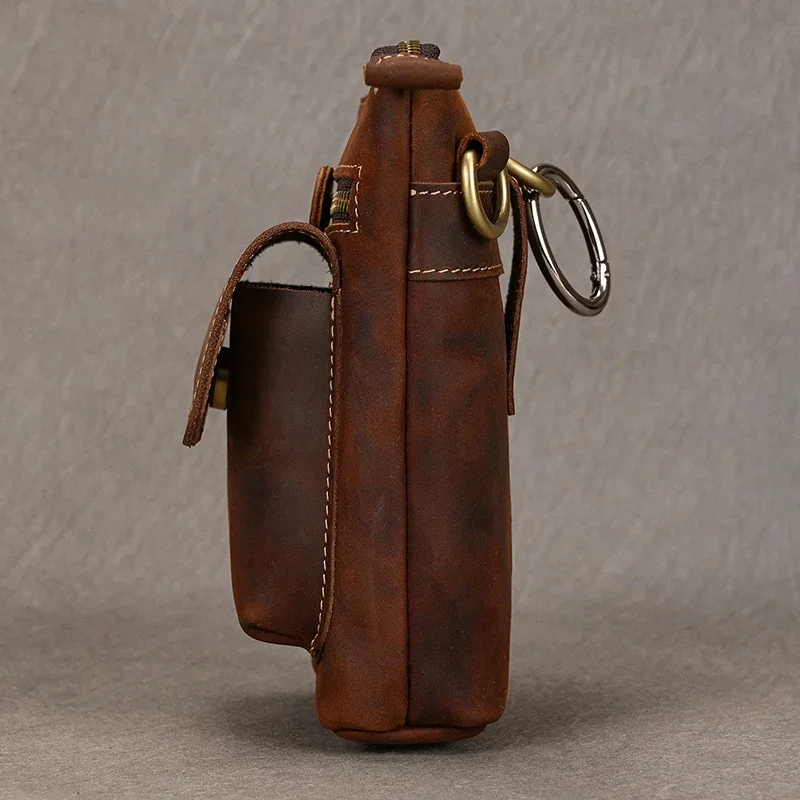 Genuine Leather Men's Waist Bag Fanny Pack