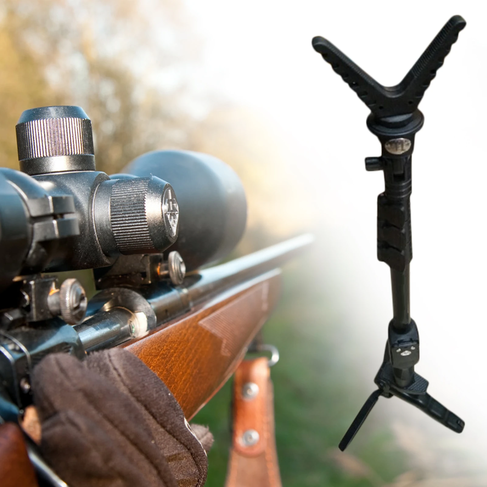 Hunting Shooting Rod Rack V yoke Mount BracketPortable Hand Rest Top