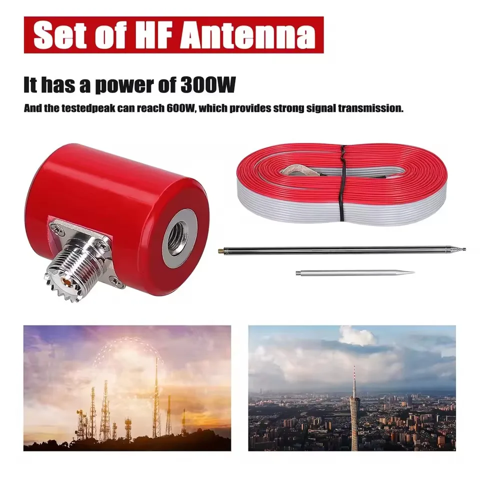 1/4 Wavelength 5M/16.4FT QRP Antenna 14M-30MHz 300W-600W Stainless Steel HF Antenna for USDX Radio, Radio hobbyists and professionals 1/4 Wavelength 5M/16.4FT QRP Antenna 14M-30MHz 300W-600W Stainless Steel HF Antenna for USDX Radio, Radio hobbyists and professionals