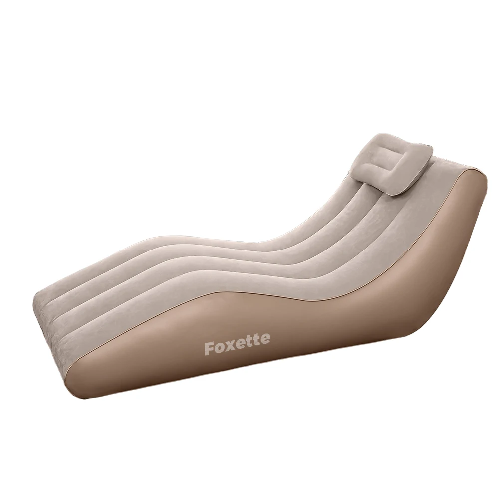 Foxette Inflatable furniture, Self-Inflating Sofa, Fast Inflation, Detachable Multi-use Air Pump, Super Wide, Ergonomic