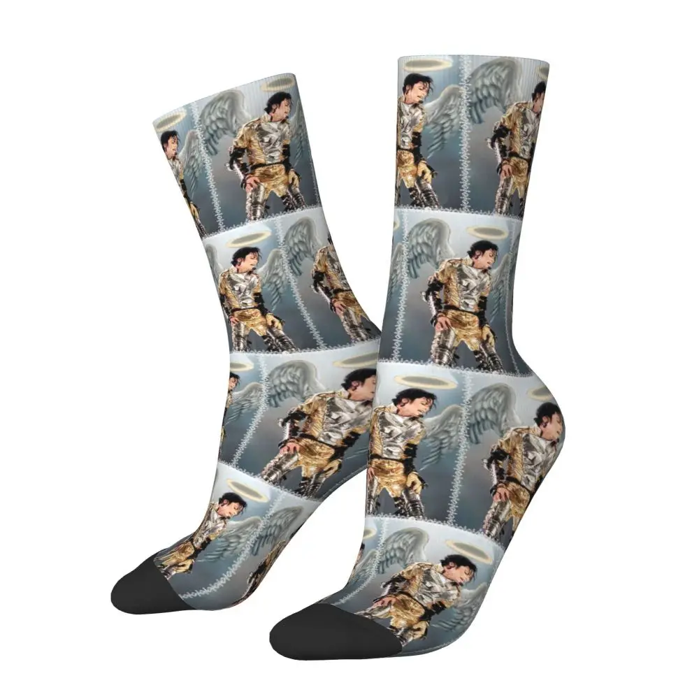 Michael Jackson Musicians Singers Dancers Socks Harajuku Stockings All Season Long Socks Accessories for Unisex Christmas Gifts