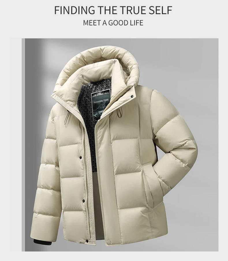 Ture 90% White Duck Down Puffer Coat Style