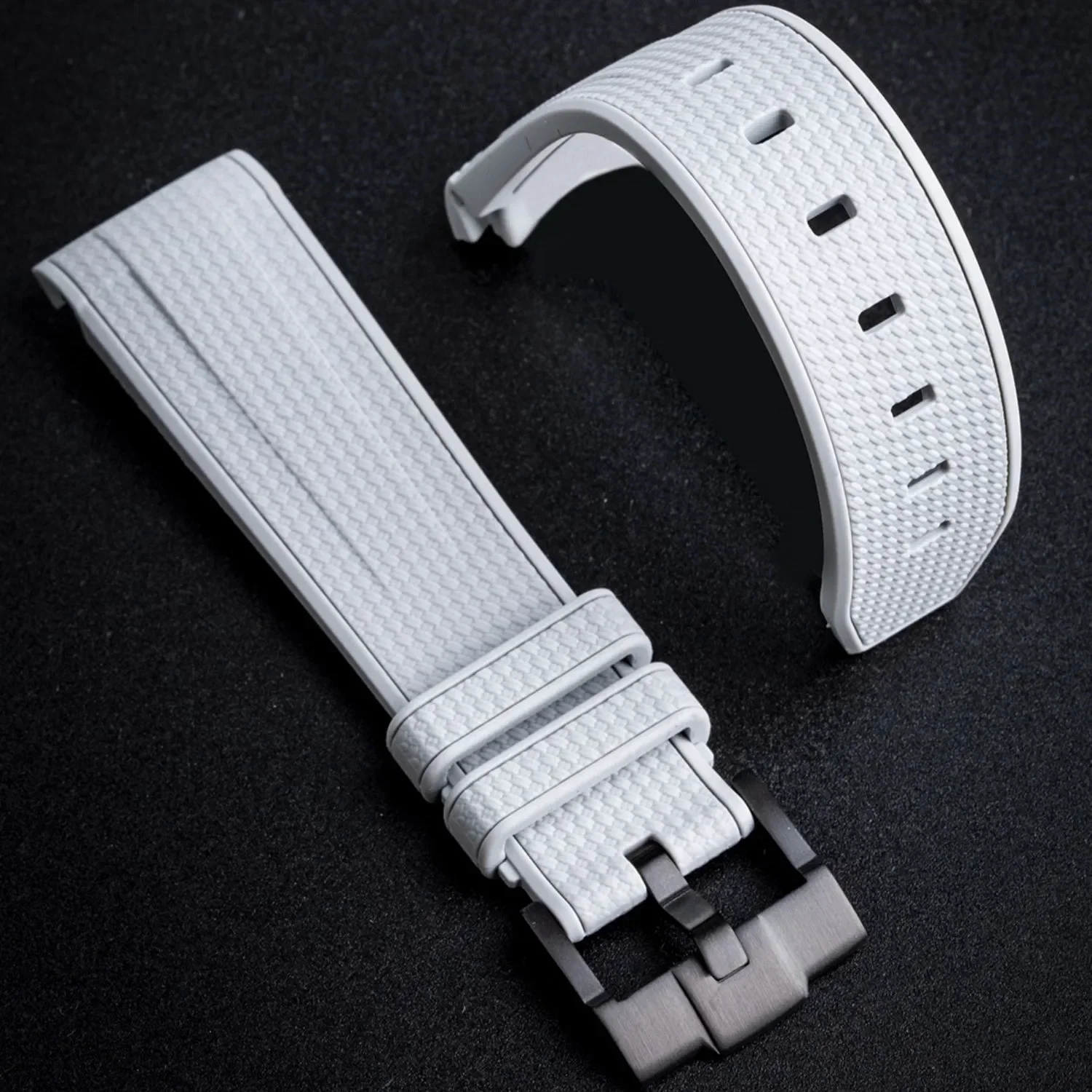 Premium 20mm Rubber Silicone Watch Band - Curved End Wrist Bracelet