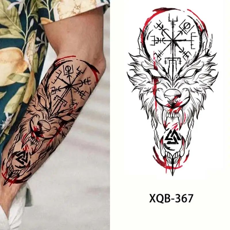 Mangas de tatuaje de brazo completo para hombres y mujeres, tatuajes  temporales de mal de ojo, negro, realista, DIY, cobertura corporal -  AliExpress