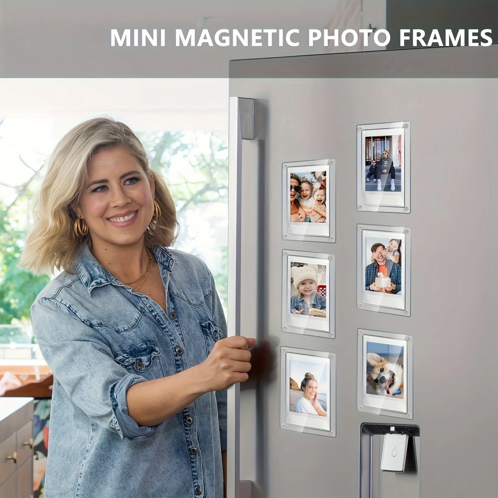 5 Pack Refrigerator Magnetic Photo Frame 2x3 Inch Double Sided Photo Frame for instax Mini 12/11/99/90/EVO 3 Inch Film -