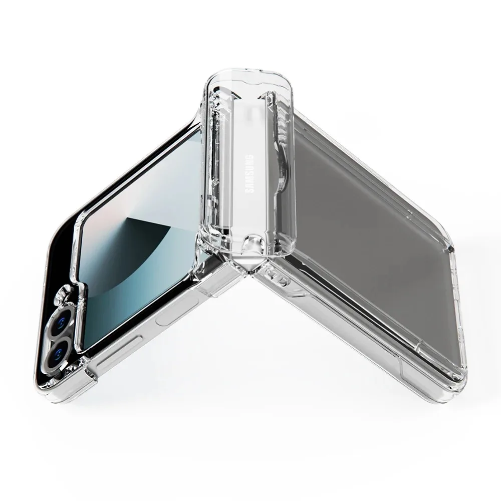 Shockproof Full Protection Wallet Card Holder Phone Case - Solid Color Clear Hard Folding Cover