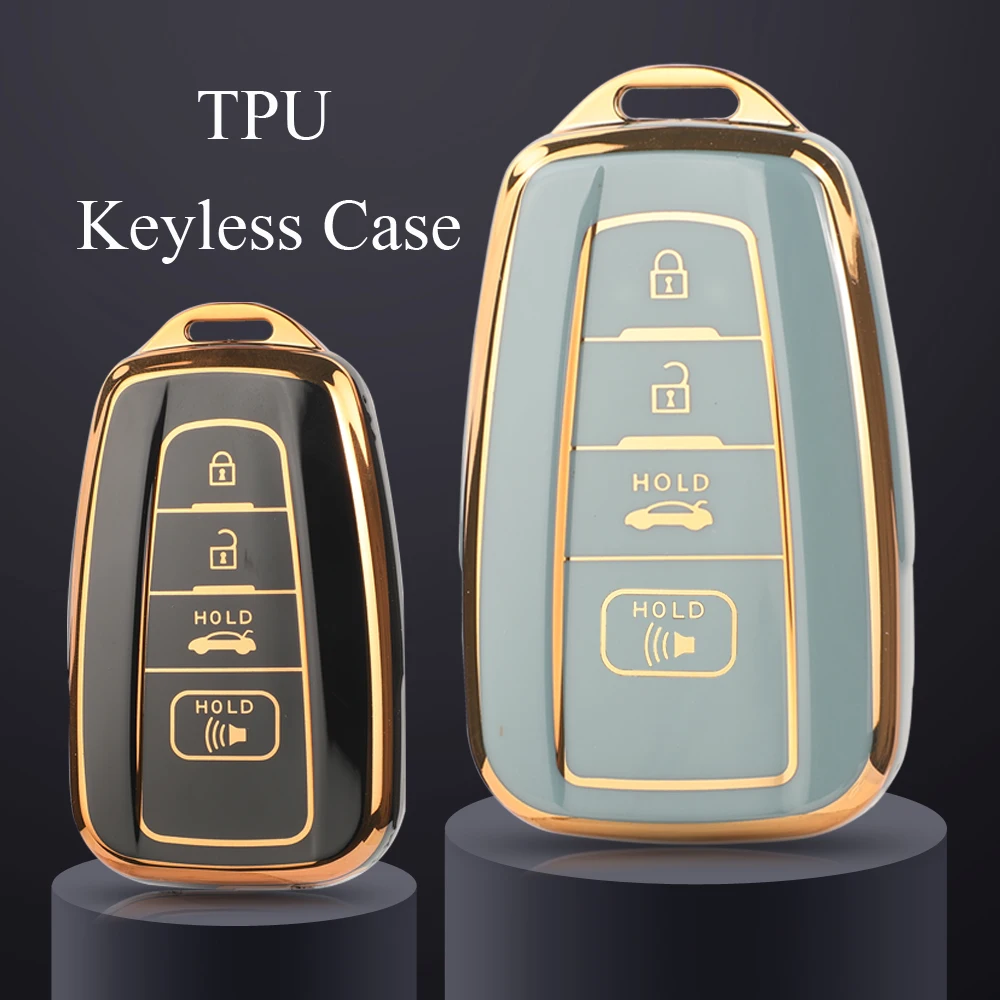 Ontto TPU-Schutzhülle Für Toyota Smart Key – Passt Für CHR, Corolla, RAV4 & Mehr, Gold-grau