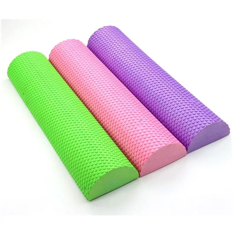 30-45cm Half Round EVA Massage Foam Roller Yoga Pilates Fitness Equipment Balance Pad Yoga Blocks With Massage Floating Point