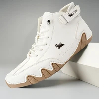 Casual Sneakers for Men Luxury Designer Shoes Free Shipping Leather Ankle Boots 2023 New Fashion Comfort High Top Men Shoes