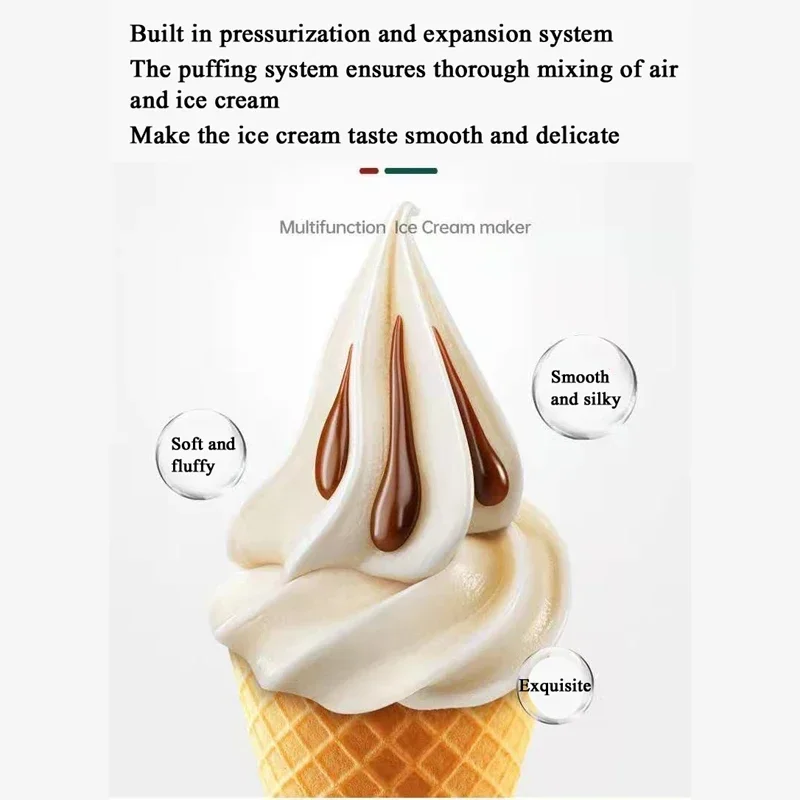 Including Tariffs Ice Cream Machine Table Top Soft Ice Cream Yogurt Maker Automatic Benchtop Gelato Home Appliance Commercial - Image 4
