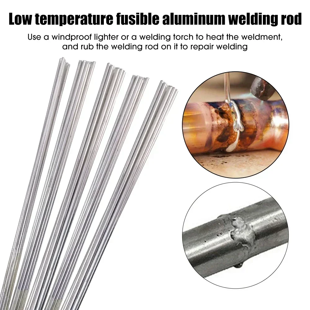 Welding Rods 33cm Low Temperature Easy Melt Stainless Steel Aluminum Solder Rod Cored Wire Repairing Agent Kits