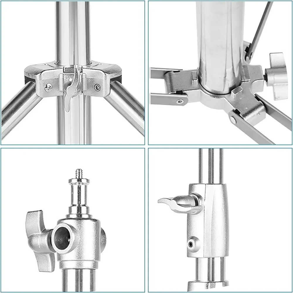 Selens Adjustable Stainless Steel Light Stand 280cm Heavy Duty Tripod Stand For