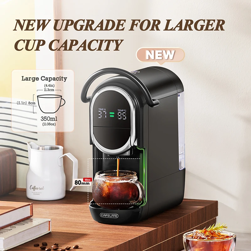 CAFELFFE 4in1 Máquina De Café Cápsula Quente/Frio Múltiplos Espresso Cafeteira Cappuccino Dolce Gusto Nespresso Em Pó 19BAR 6