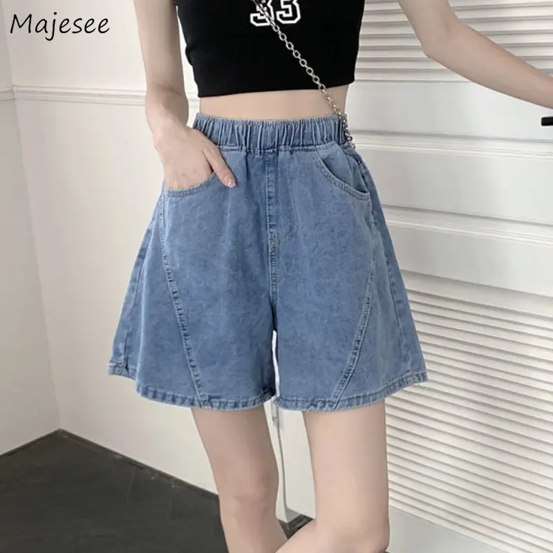 

Shorts Women Denim Casual Streetwear Distressed Harajuku Summer Students Baggy Korean Style All-match High Waist Chic Hotsweet