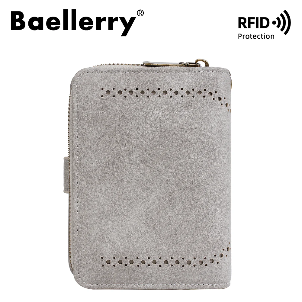 Women's Wallet for Girls, Baellerry Fashion PU Zip Around Coin Purse with Card Slots, Large Capacity Travel Wallet with Hand Str