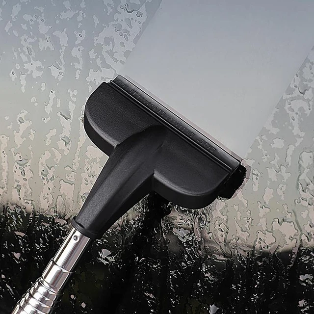 Telescopic Rearview Mirror Squeegee Retractable Double-side Rod