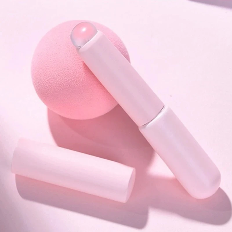 Nail Art Silicone Applicator Stick Portable Round Head Pigment  Soft Brush Like Fingertips Lipstick Q-elastic Smudge Makeup Tool