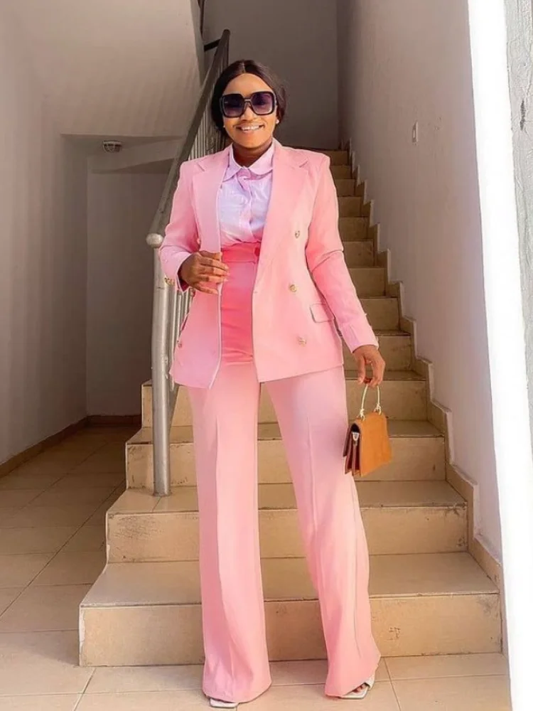2022 Elegant Women Blazer Sets Buttons 