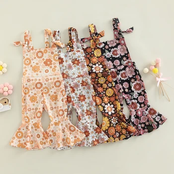 Toddler Girls Off-Shoulder Flower Romper 1