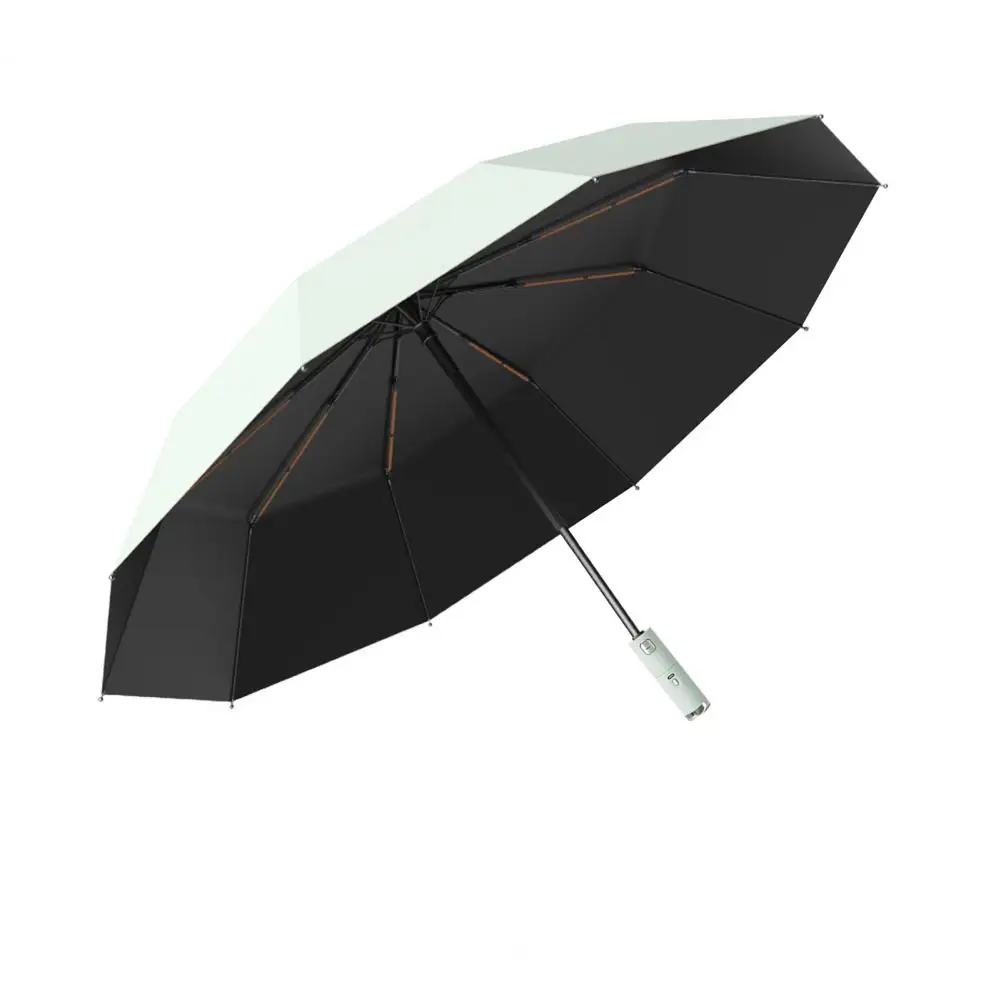 Outdoor Fan Umbrella Rechargeable Uv Blocking Fan Umbrella with 3 Adjustable for Sun Waterproof Windproof for Sun