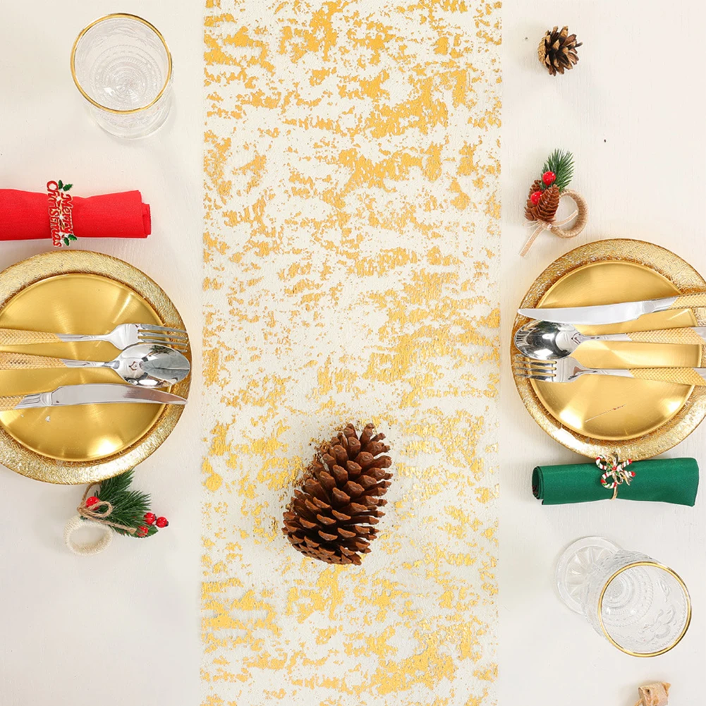 

Workmanship Table Decoration Party Christmas Exquisite Workmanship Mesh Table Runners Party Sequin Glitter Foil