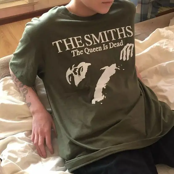 The Smiths The Queen Is Dead Green Maglietta A Maniche Corte Unisex Tee Nh027
