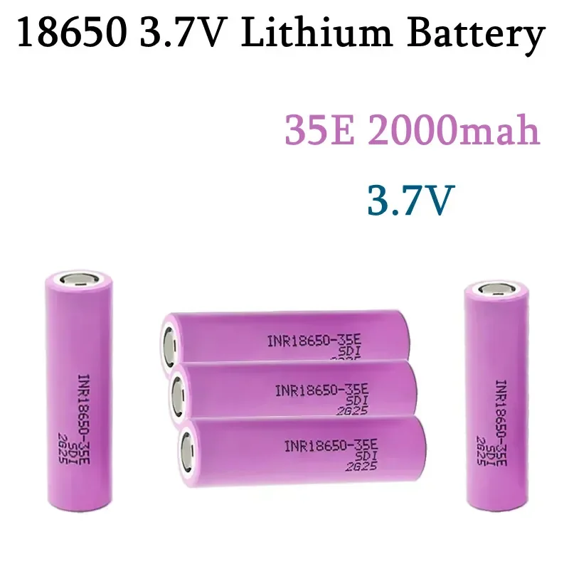 

2-10 Actual Capacity 35e Prime Power 18650 Lithium Battery 2000Mah 3.7V 25a High Power Inr18650 Suitable for Electric Tools