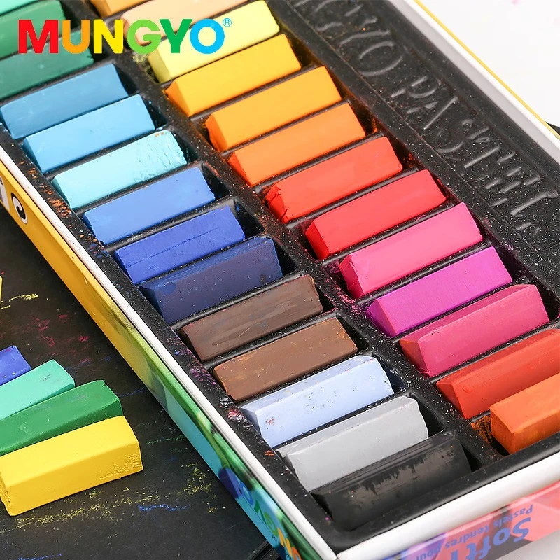 MUNGYO 64 Colors Non Toxic Square Chalk Soft Oil Pastel Square Mini Pastel Sticks Set Art Painting Stationery MPS Korea oil pastels,oil painting sticks,sketch chalk